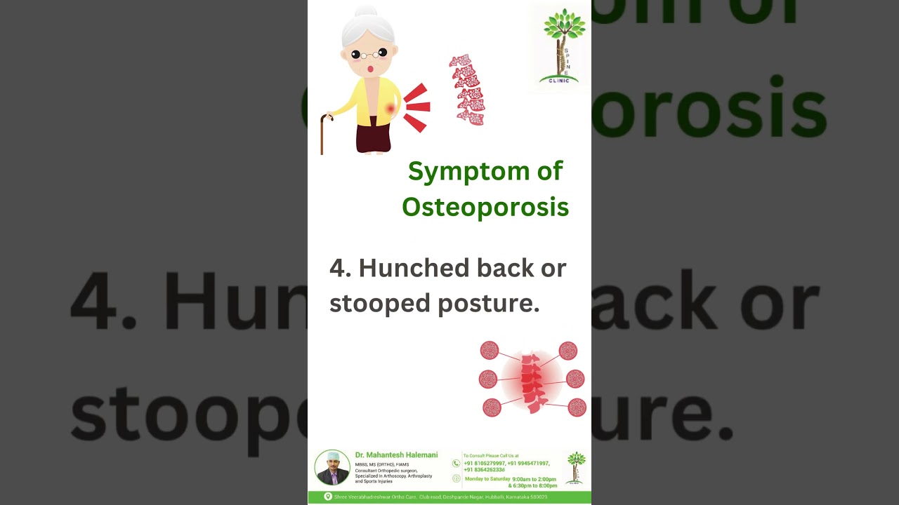 Symptom of Osteoporosis | Best Orthopedic Doctor in Hubli | Orthopedic Hospital in Hubali