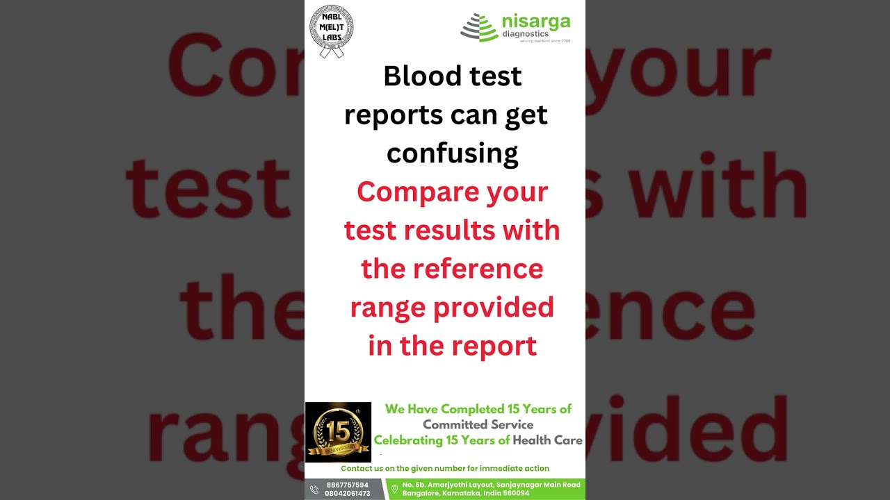 Blood test reports can get confusing | Compare test results with reference provided in the report