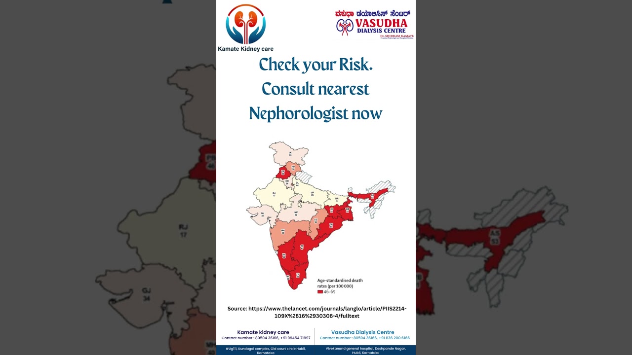 Kidney failure death rates among Indian adults