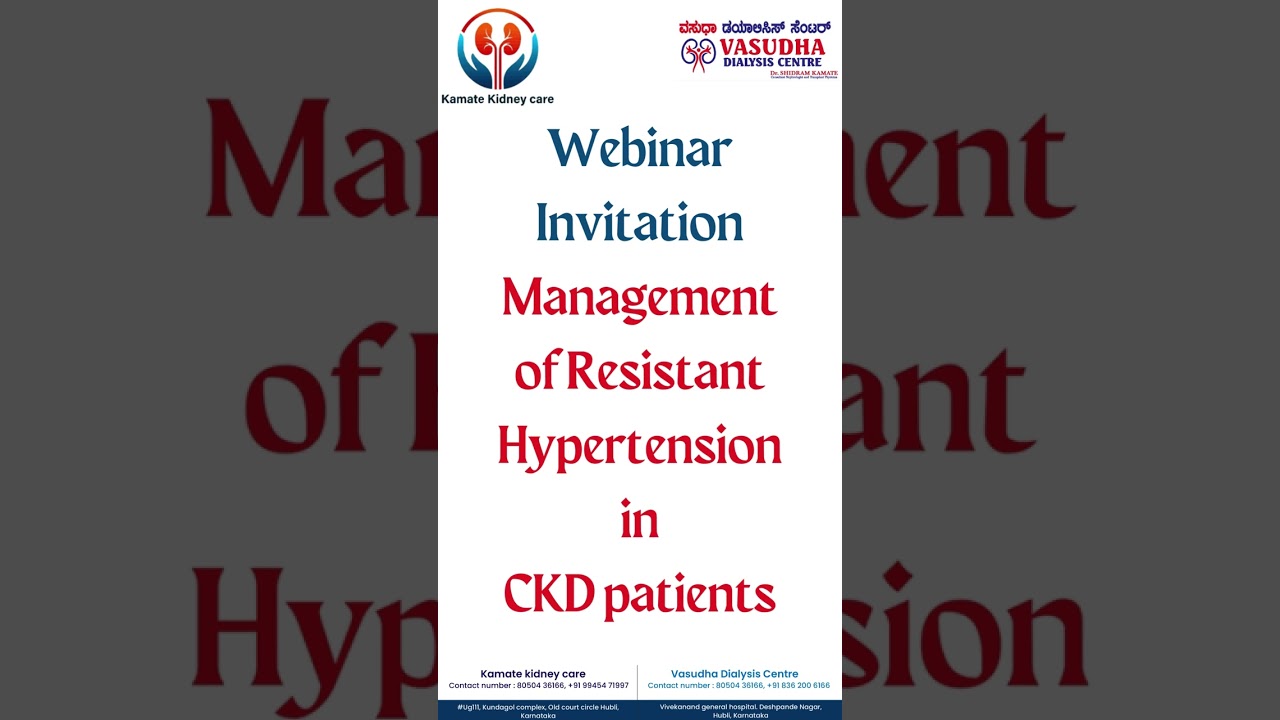 Webinar Invitation Management of Resistant Hypertension in CKD patients