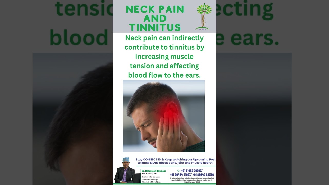 Neck pain can indirectly contribute to tinnitus