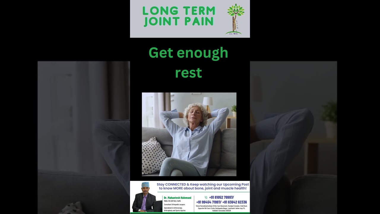 Ensuring adequate rest and avoiding repetitive strain can prevent worsening of joint pain