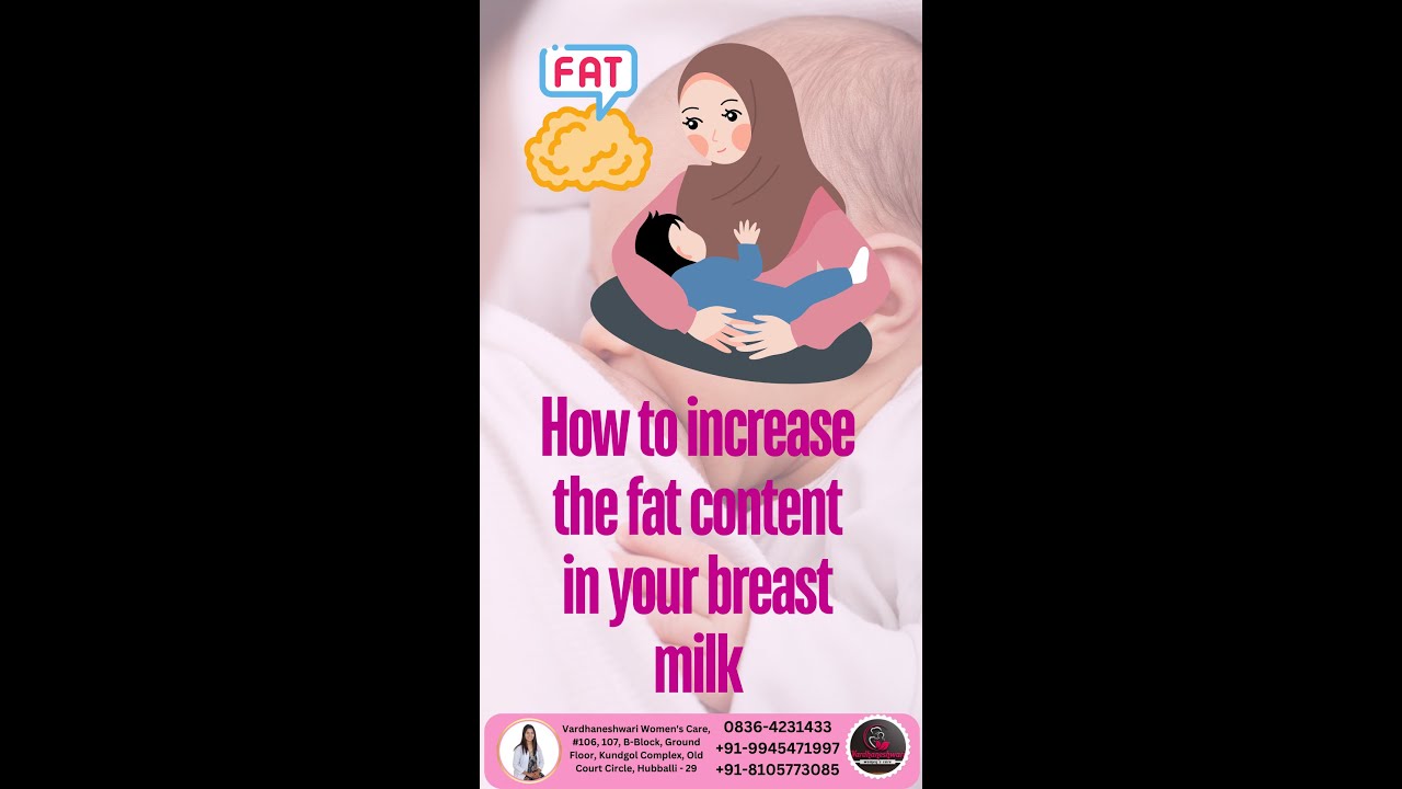 How to increase the fat content in your breast milk